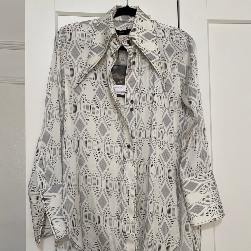Ellery collar oversized silk blouse